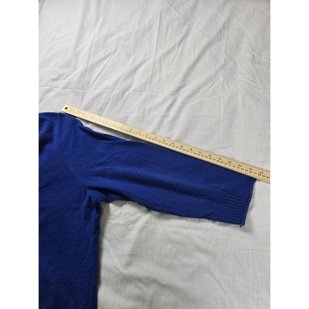 Talbots Sweater Womens Plus 3X Blue 100% Cashmere Crewneck Pullover Knit - Picture 11 of 11